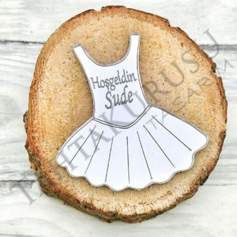 Pleksi ayna lazer kesim kız bebek elbise